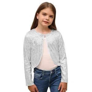 Kids Sequence Long Sleeve Shrug - Picture 1 of 3