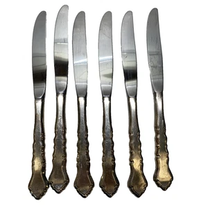 1847 Rogers Bros IS CENTENNIAL Silverplate SET OF 6 Hollow Dinner Knives 9-3/8" - Picture 1 of 10