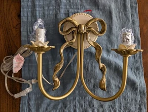 POTTERY BARN TEEN LoveShackFancy Bow Sconce - NEW - Picture 1 of 5