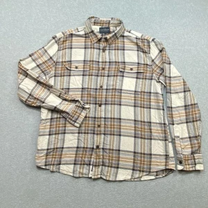Lucky Brand Multicolor Abotonada Manga Larga Para Hombre Talla XL Cuadros Franela Bolsillos - Imagen 1 de 7