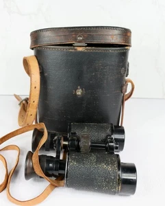 Very Rare c. 1910s Carl Schütz Kratolith 8x Binoculars w/ Original Leather Case - Picture 1 of 12