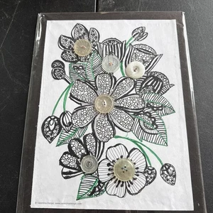 Six Round Buttons On Card - Picture 1 of 5