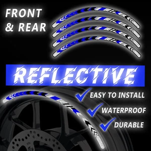 Pegatina de rueda reflectante azul 17" SH14 para Ducati Monster 400 00 01 02 03 04 - Imagen 1 de 9