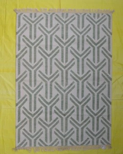 Bedroom Rug Geometric Wool Kilim Area Rug 5x7 Hand Woven Decorative - Picture 1 of 4