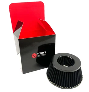Filtro de aire UNIVERSAL SHORT ajustable 3 3,5 4 pulgadas entrada DELGADO BAJO PERFIL NEGRO - Imagen 1 de 24