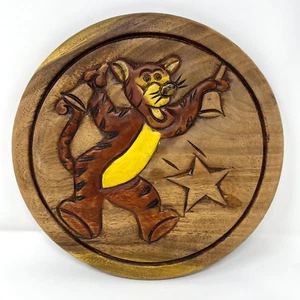 Colgante de pared redondo tallado en madera Tigger The Tiger, Winnie the Pooh, Disney, niños - Imagen 1 de 6
