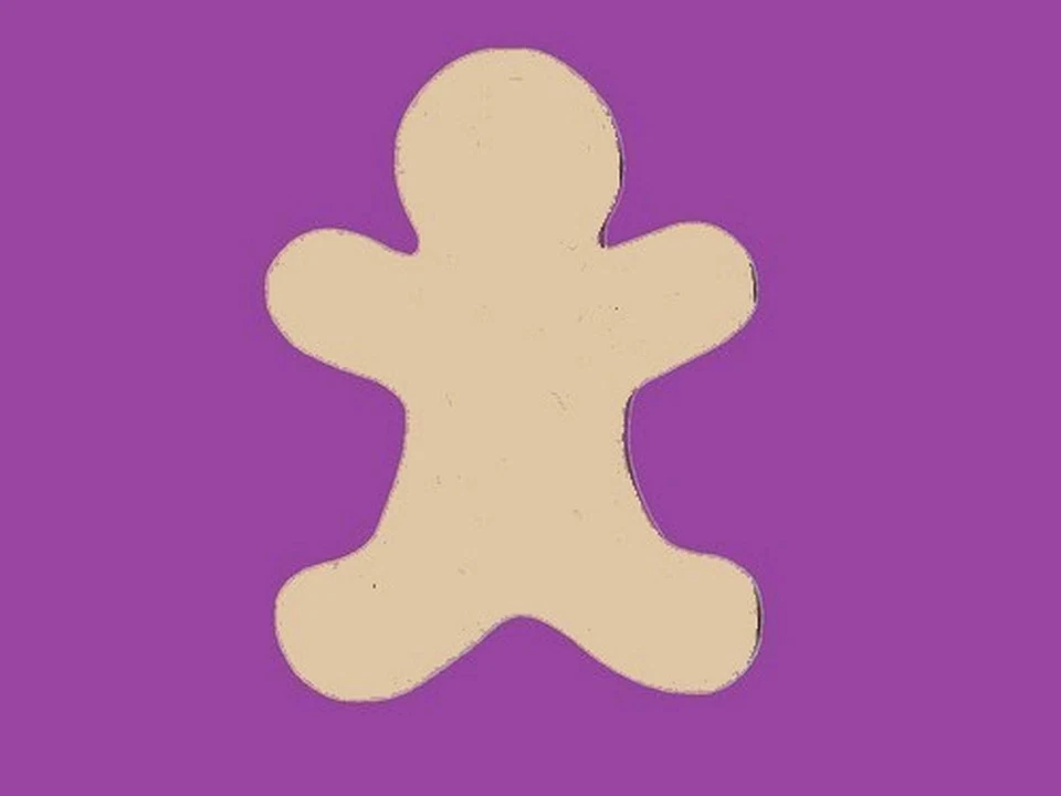 Sujet ou support a decorer en bois medium mdf bonhomme pain d'epice manala