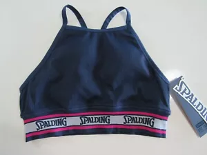 Spalding Damen gerippter Sport-BH mit herausnehmbaren Pads Medium neu mit Etikett - Bild 1 von 3