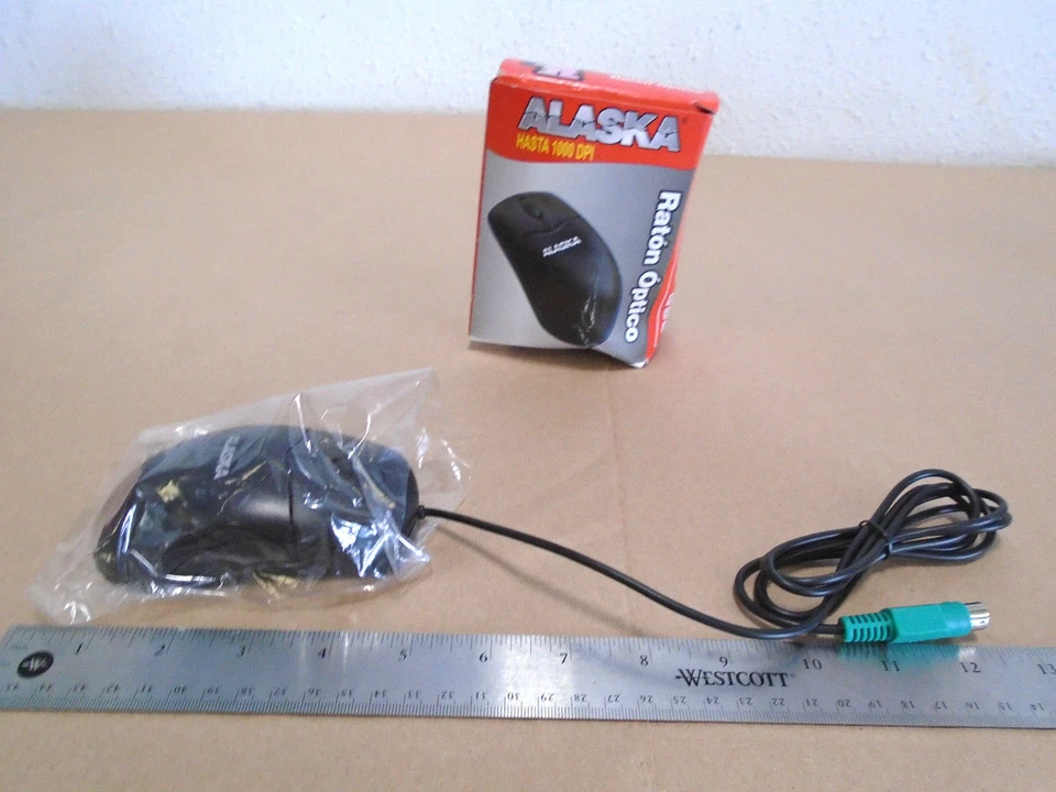 Alaska ALA-2500-PS2 Black Optical Mouse ( NIB ) - Image 1 of 1