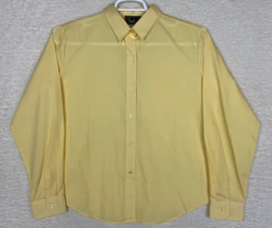 Vintage 90's Sequel Shirt Womens 38 Long Sleeve Button Up Yellow Work Office NEW - Picture 1 of 12