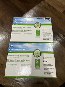 2 Pack Sustainable Earth Toner SEB05AR Laserjet Print Cartridge CE505A - Photo 1/2