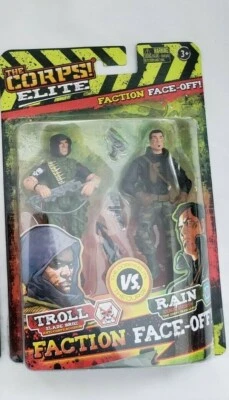 The Corps Elite VS The Curse Faction Face Off Troll & Rain Figures 2016 Lanard Foto 1 de 2