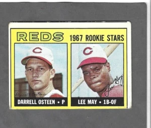 Darrell Osteen/Lee May Cincinnati Reds Rookie Stars 1967 Topps #222 - Imagen 1 de 2