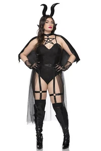6 PC. Ladies Dark Devil costume Teddy set (Plus Size available) - Picture 1 of 9
