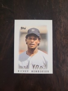 1986 Topps League Leaders Mini Rickey Henderson #27 New York Yankees