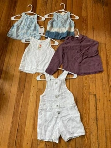 Lot: 5 BELLA DAHL Girls' pieces (4 tops, 1 bib shorts), size 4-5 and 6. - Picture 1 of 24