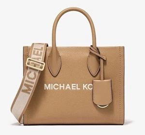 Bolso de Hombro Michael Kors Mirella MD Cuero Guijarro Camel - Imagen 1 de 5