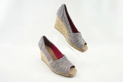 Женские тканевые сандалии Toms Calypso с открытым носком пробковые на танкетке размер 9 - Изображение 1 из 4