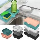 Drain Rack KitchenOrganizer Silicone Dish Drainer Tray Sink Drying Rack Nonslip-