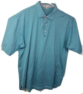 Peter Millar Mens Polo Shirt Size Extra Large Blue Short Sleeve - Picture 1 of 4
