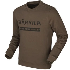 Härkila Sweatshirt in Grün und Braun - Pullover mit Logoaufdruck langärmlig  - Bild 1 von 5