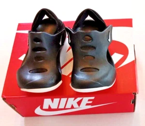 Sz 7c Nike Black/White Sunray Protect3 Sandal/Little Kid Toddlers DH9465-001 New - Picture 1 of 8