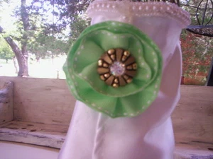Stoffblumennadel/Frühling Rüsche Blumennadel/Stoffblumenbrosche/Anstecknadel hinten Button - Bild 1 von 2