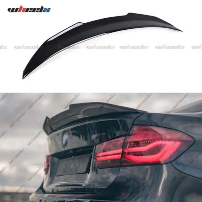 GLOSS BLACK HIGHKICK PSM STYLE TRUNK SPOILER FOR 12-18 BMW F30 330I 335I F80 M3 Foto 1 de 4