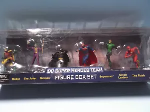 DC Super Heroes Team Figure 6 Piece set Great Cake Toppers "Package Issues" - Picture 1 of 9