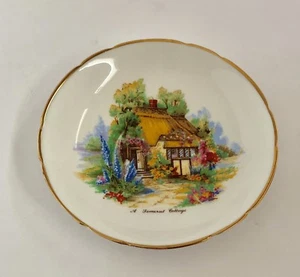 Piattino Regency originale inglese Bone China made in England A Tomerset Cottage - Foto 1 di 2