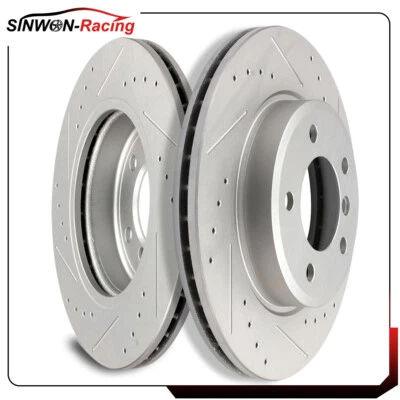 Discos de freno delanteros ranurados para BMW 325i 325xi 2001 2002 2003 2004 2005 Foto 1 de 4