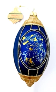 Disney Parks Mickey And Minnie Disney's Riviera Resort Glass Ornament New - Picture 1 of 6