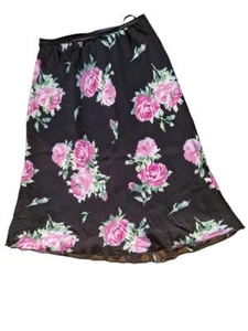 Falda floral negra - talla 8 Petite - Imagen 1 de 2