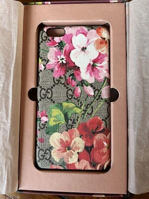 古驰全新带盒 iPhone 7/8 GG Blooms 花卉 Monogram 手机壳 — 第 1/4 张图片