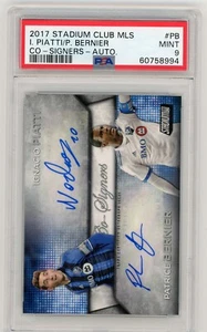 Topps Stadium Club MLS 2017 co-firmantes doble coche Ignacio platos Patrice Bernier - Imagen 1 de 2