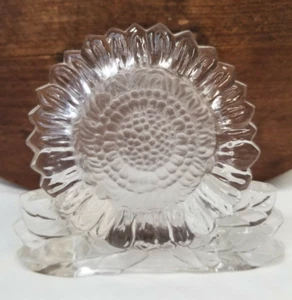 Girasol Tealight Soporte Vidrio Transparente y Esmerilado Mesa Cuidador Fiesta Línea - Imagen 1 de 10