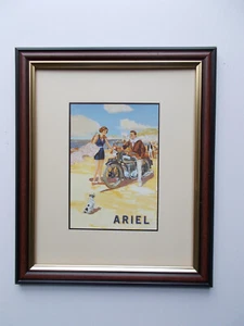 ARIEL MOTOR BIKE ADVERTISING PRINT FRAMED - Picture 1 of 1