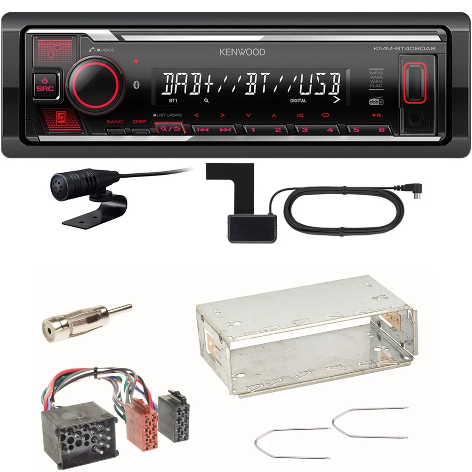 Kenwood KMMBT408DAB Autoradio Bluetooth-Freisprecheinrichtung Anschluss für...