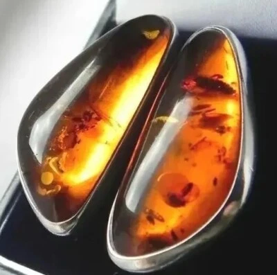  Glorious🌠 13g sterling silver 925 "PS" honey amber statement ring size N.5 (7) - Image 1 of 4