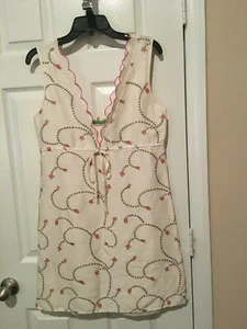 Womans TIBI Off White Floral Sleeveless Silk Dress - Size 8 - Picture 1 of 3