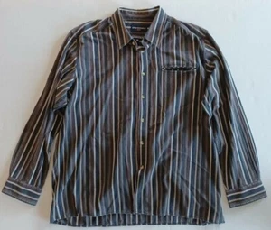 'BREAKAWAY' EC SIZE XL Black, grey, red striped LONG SLEEVE COTTON TOP - Picture 1 of 5
