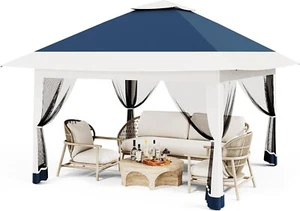 13×13 Pop up Canopy Tent with 4 Sidewalls Outdoor Vendor Gazebo Thickened Frame - Picture 1 of 2