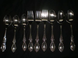 9 Oneida Community LOUISIANA Stainless Dinner Salad Fork Spoon - Picture 1 of 5