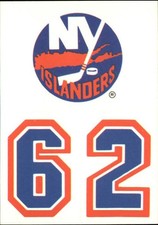 1987-88 Topps Sticker Inserts Islanders Hockey Card #32 New York Islanders