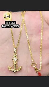 GoldNMore: 18 Karat Gold Necklace With Pendant NWP#1 - Picture 1 of 1