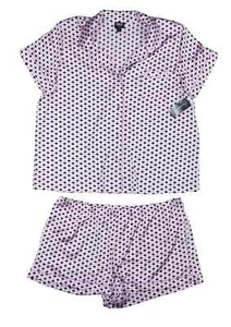 INC International Concepts Geo Rings 2-Piece Satin Women's Pajama Set NWT - Picture 1 of 3