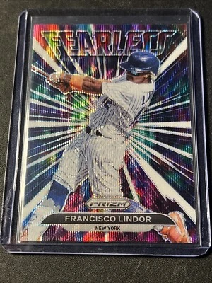 2022 Panini Prizm Francisco Lindor Fearless White Wave #13 New York Mets - Image 1 of 2
