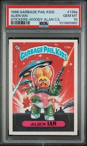 Garbage Pail Kids 1986 OS4 - Alien Ian #138a Woody Allen lista de verificación - PSA 10 - Imagen 1 de 2