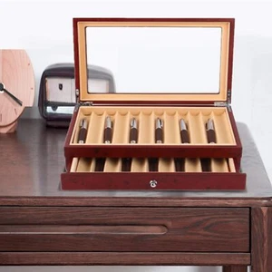 23 Slot Pen Display Storage Box Wooden School Office Gift Fountain Pens Case NEW - Picture 1 of 11