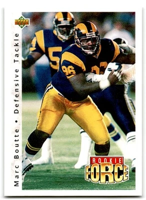 1992 Upper Deck Marc Boutte Rookie Los Angeles Rams #403 - Image 1 of 2